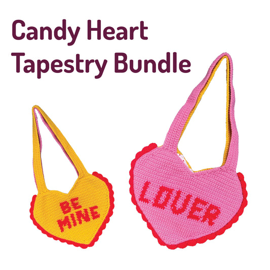 Conversation Heart Tapestry Crochet Pattern Bundle