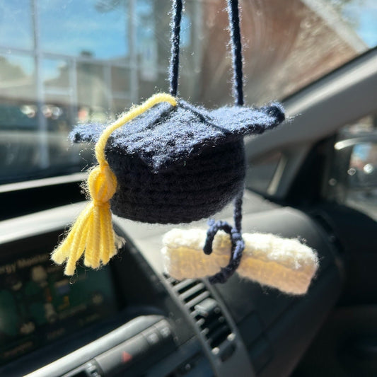 Crochet Graduation Car Charm Pattern