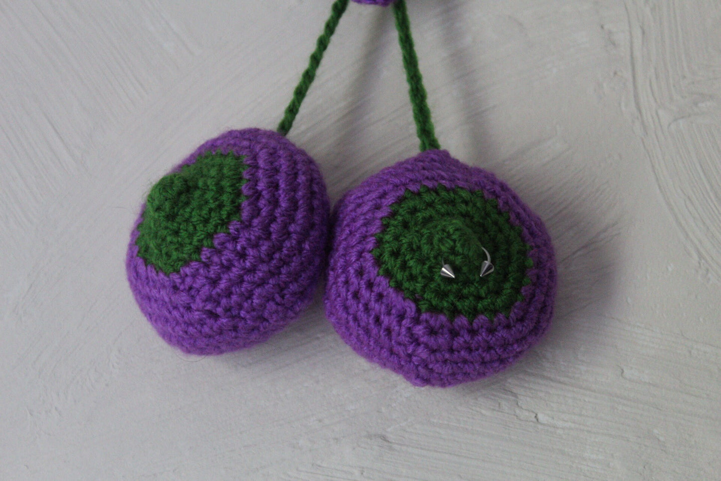 Crochet Breast Pair Car Charm Pattern