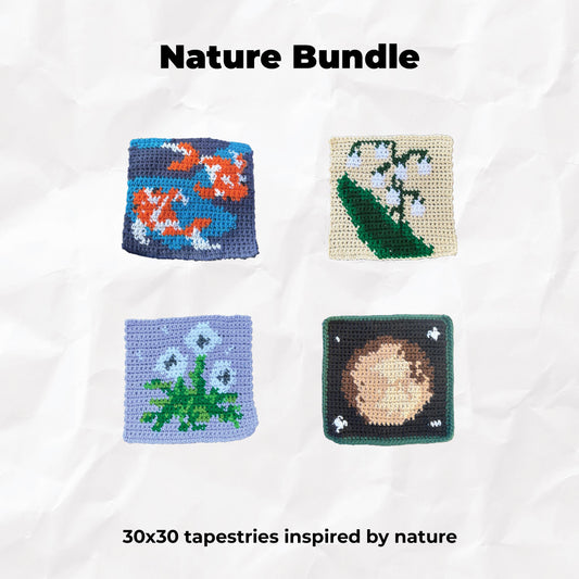 Nature Themed Crochet Tapestry Pattern Bundle