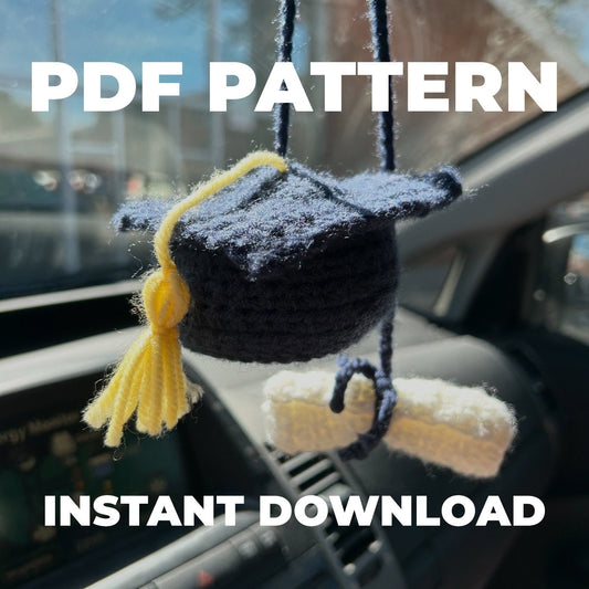 Crochet Graduation Car Charm Pattern